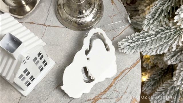 Ёлочная игрушка СНЕЖНЫЕ ПИНГВИНЧИКИ, полистоун, 9 см, E0686-2