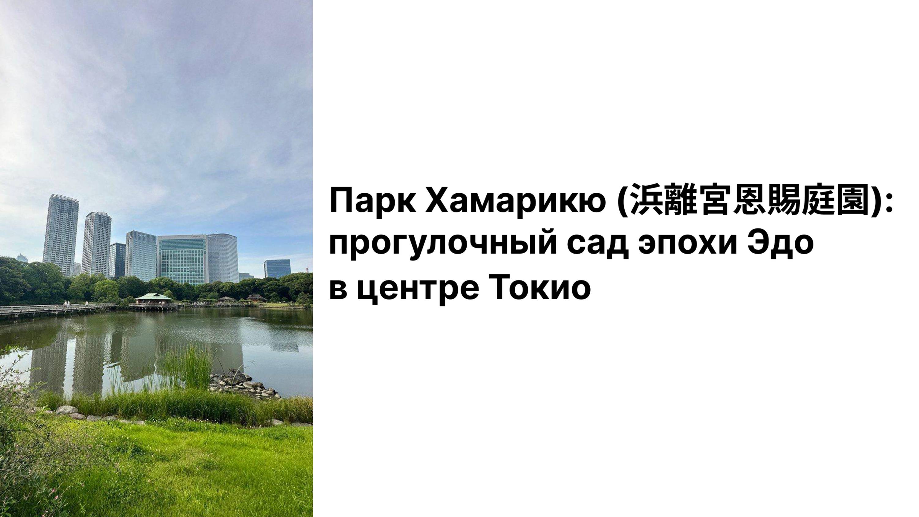 Парк Хамарикю (浜離宮恩賜庭園)