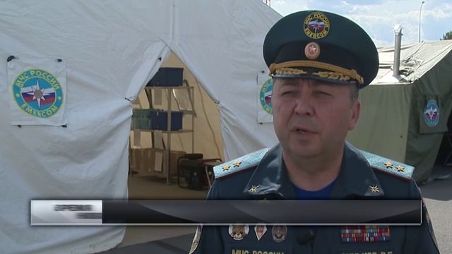 Учения проводились на площадке под канатной дорогой на Бору