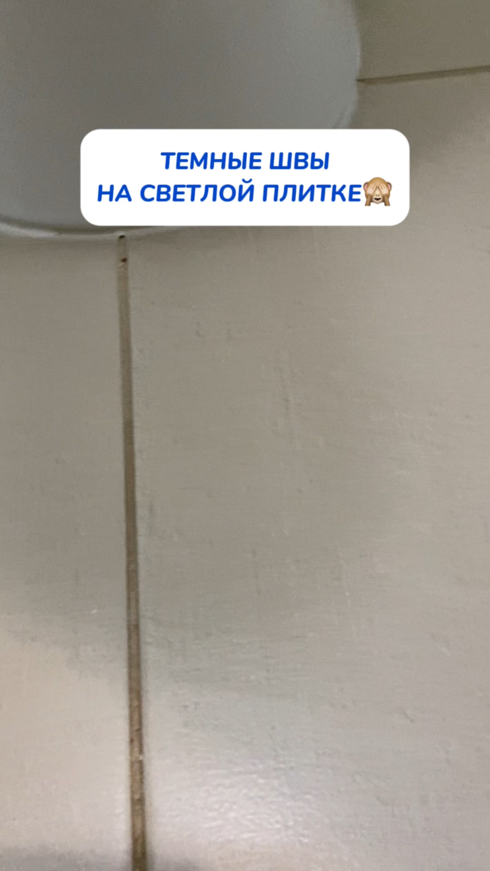 Темные швы на светлой плитке