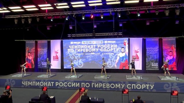 Чемпионат России 2025 Рывок гири до 58 кг женщины Беликова Мажаева Щербина
