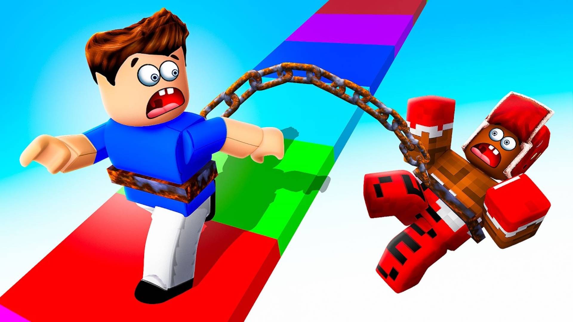 😱 МЕНЯ ПРИКОВАЛИ К ДРУГУ ЦЕПЬЮ! ЭТО СЛОЖНЕЙШЕЕ ИСПЫТАНИЕ В РОБЛОКС!