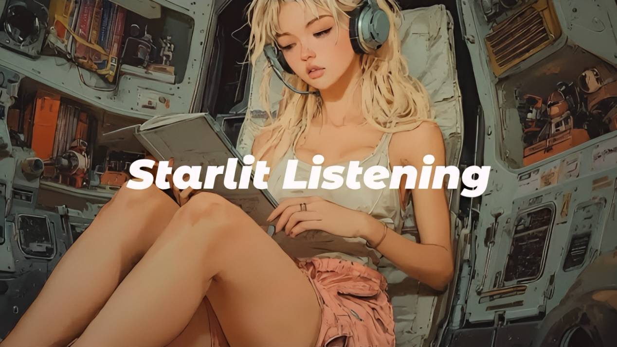 A Space Journey in Her Headphones 🎧🛸
