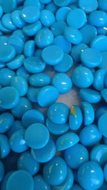250619-6 Sleeping Beauty Turquoise Cabochon: The Blooming of Cool Aesthetics on Fingertips
