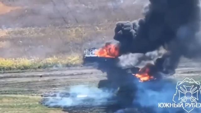 Удар FPV-дрона с новым тандемным боеприпасом по танку ВСУ
