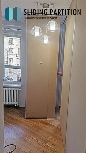 Раздвижная стена для квартиры на Октябрьская набережная, Санкт-Петербург