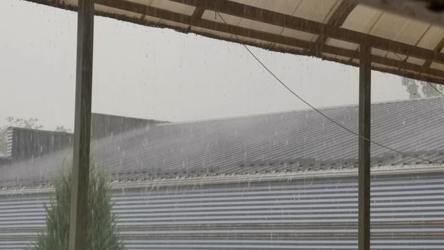 Дождь как снежные перемёты на крыше