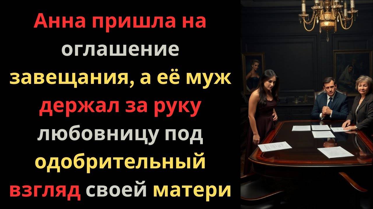 "Анна на оглашении завещания: муж с любовницей и поддержка матери"