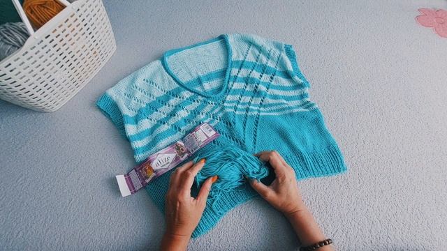 ФУТБОЛКА СПИЦАМИ ИЗ ХЛОПКА