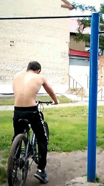Pull ups with a bike