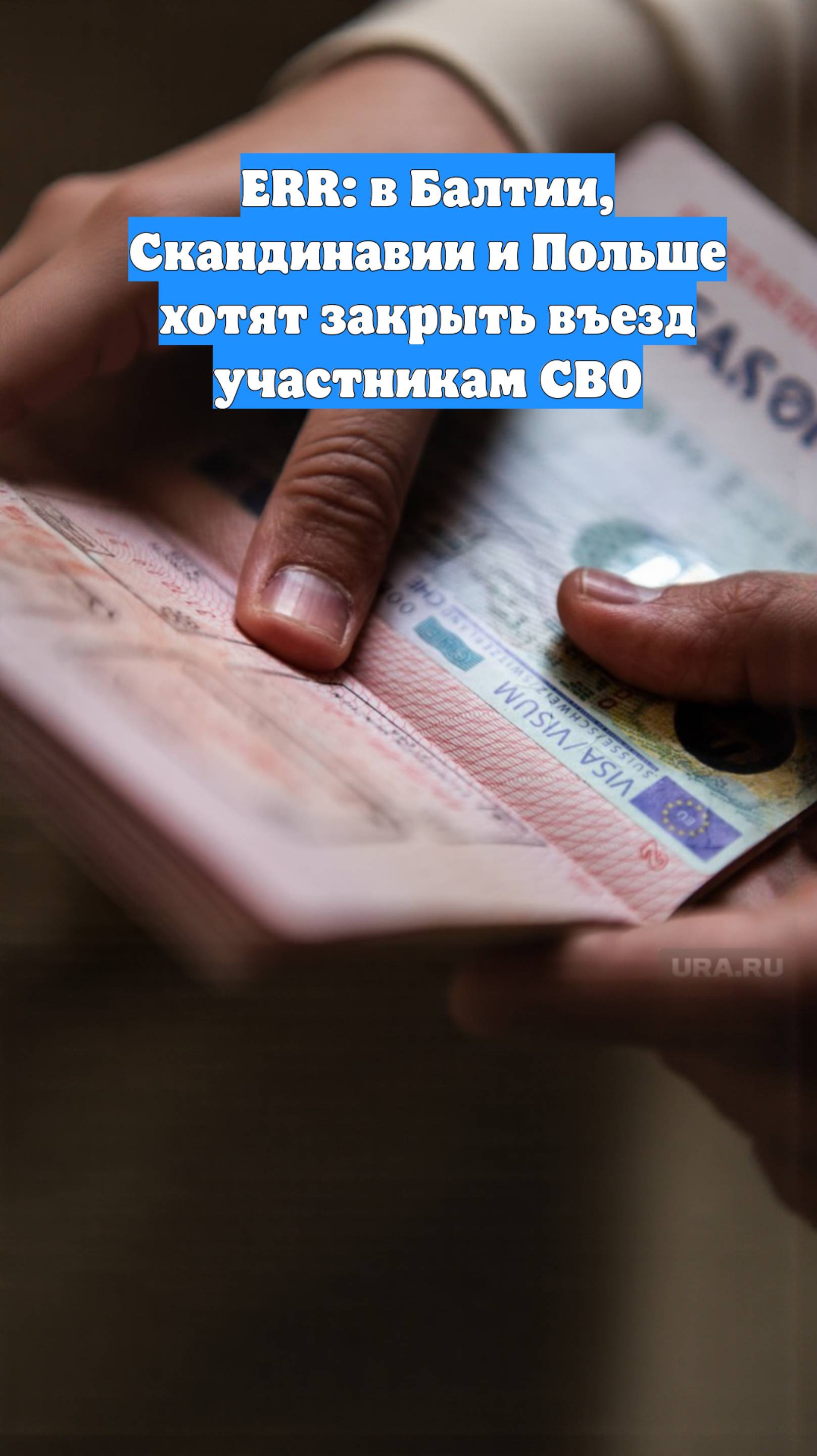 ERR: в Балтии, Скандинавии и Польше хотят закрыть въезд участникам СВО