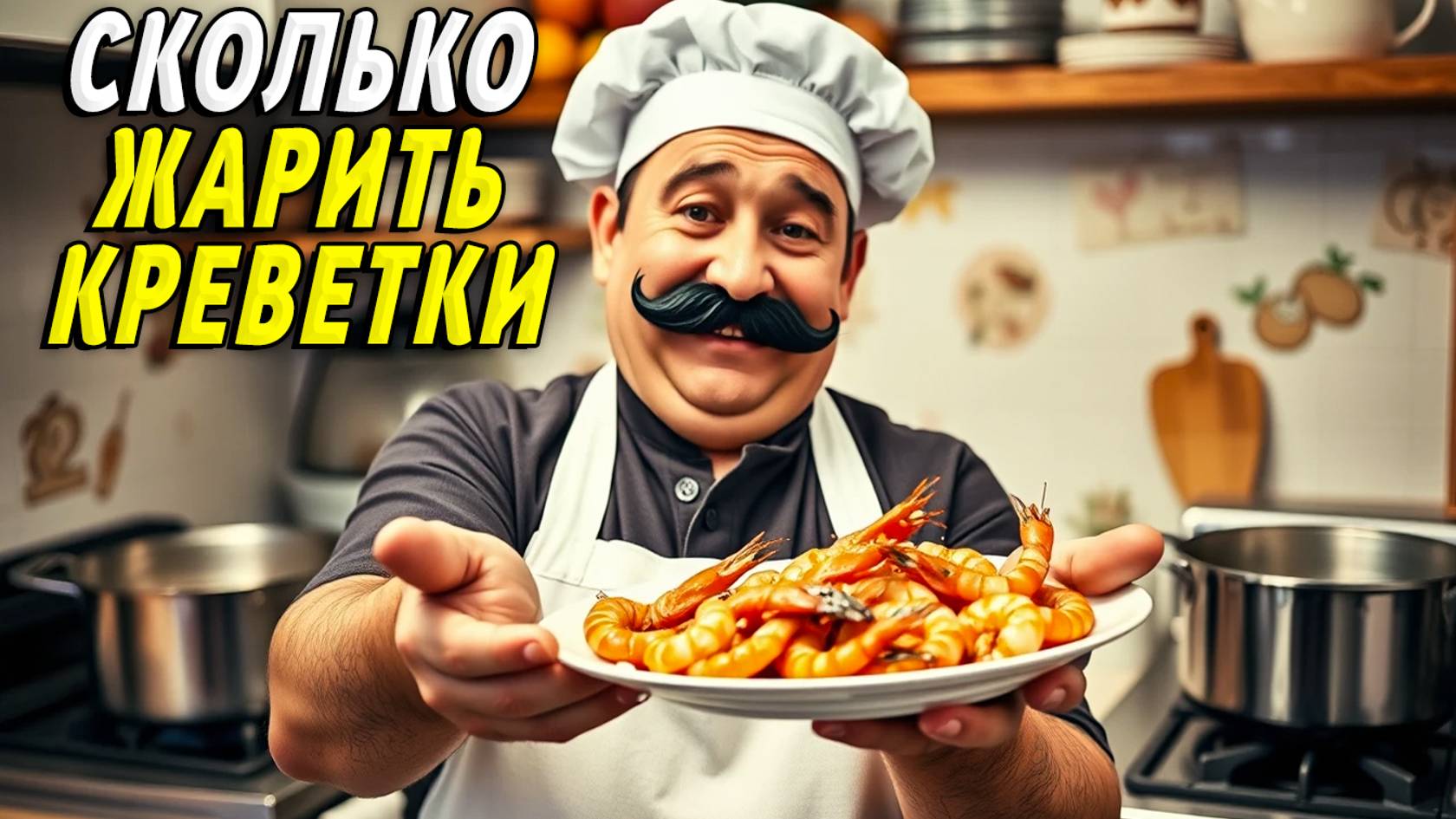 Сколько жарить креветки