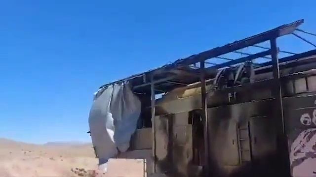 Уничтоженная пусковая установка баллистической ракет Shahab-3 где-то в окрестностях Тегерана !!!