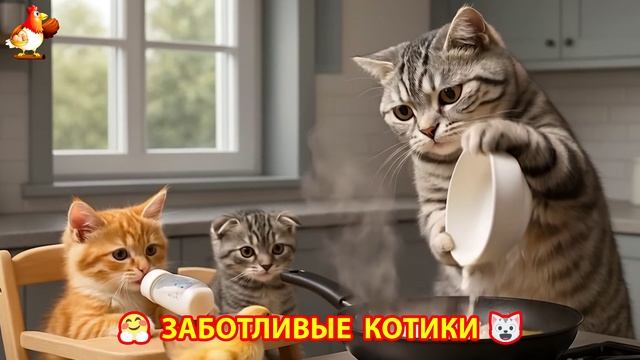 Заботливые котики спешат на помощь (94)
