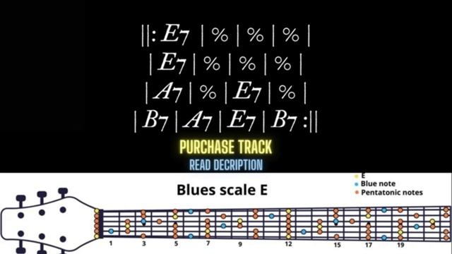 Whiskey Shuffle  Blues Backing Track in E