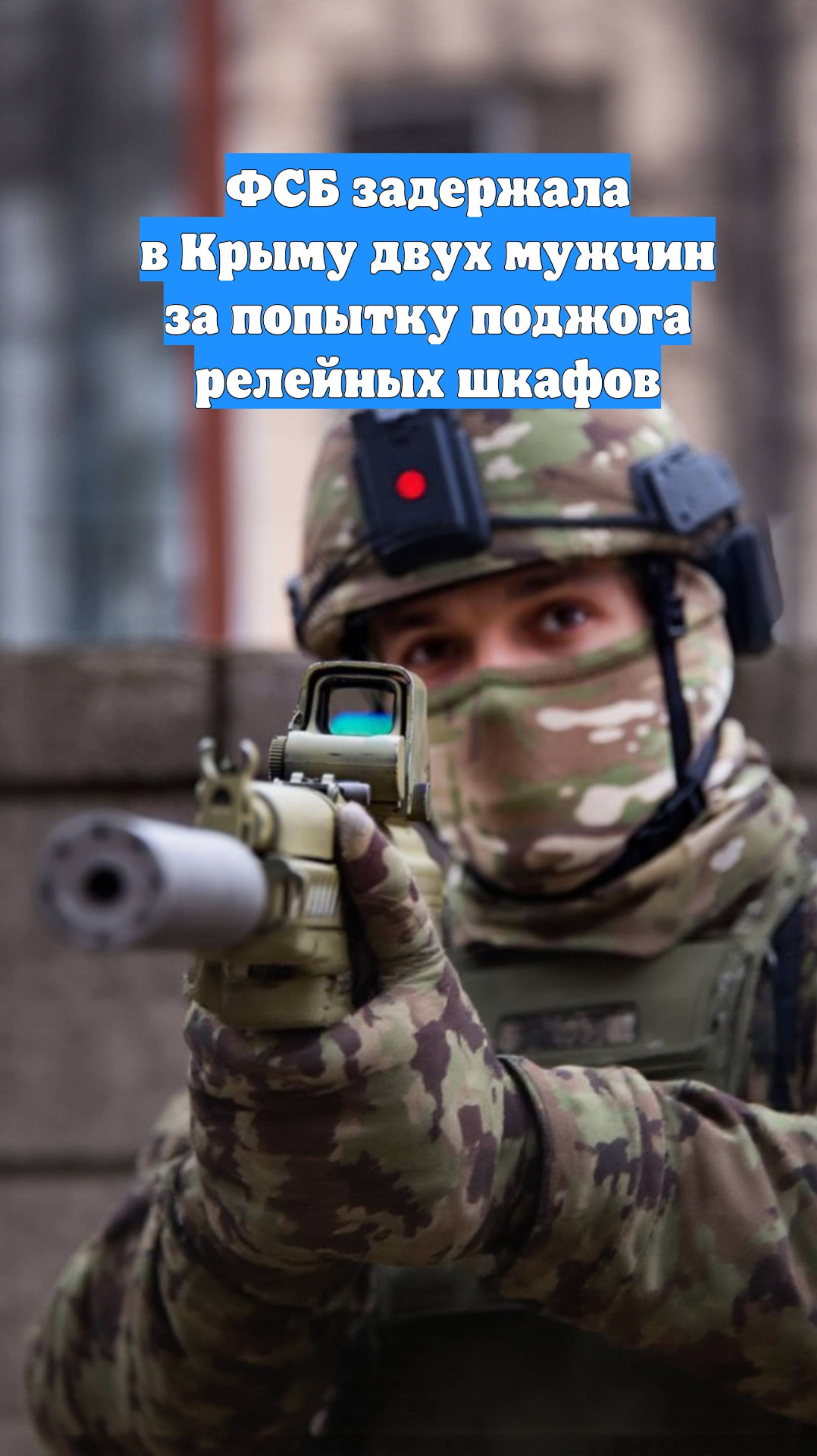 ФСБ задержала в Крыму двух мужчин за попытку поджога релейных шкафов