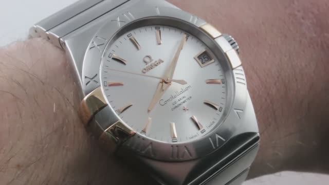 Omega Constellation Co Axial Chronometer Steel Rose Gold ref.123.20.38.21.02.004