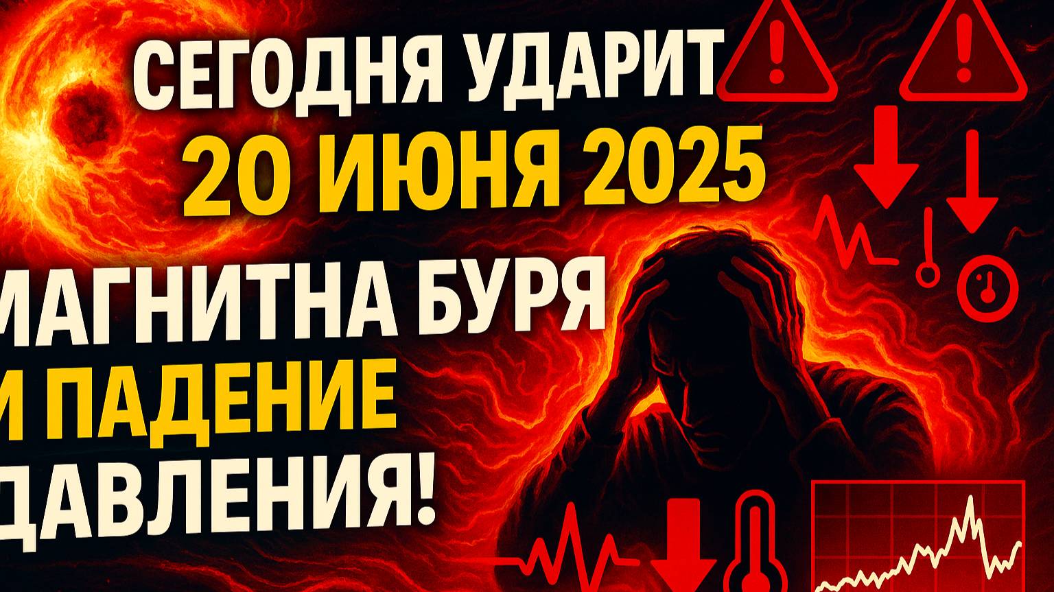 СЕГОДНЯ УДАРИТ! 20 ИЮНЯ — МАГНИТНАЯ БУРЯ И ПАДЕНИЕ ДАВЛЕНИЯ!