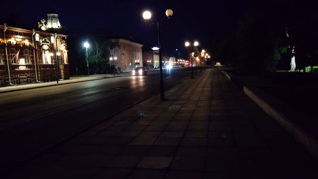 Улицы ночного города Бийска