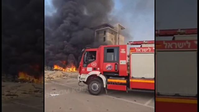 Прилёт иранской баллистики по израильскому городу Беэр-Шева