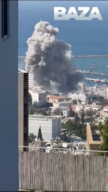 Видео удара иранской ракеты по израильской Хайфе.