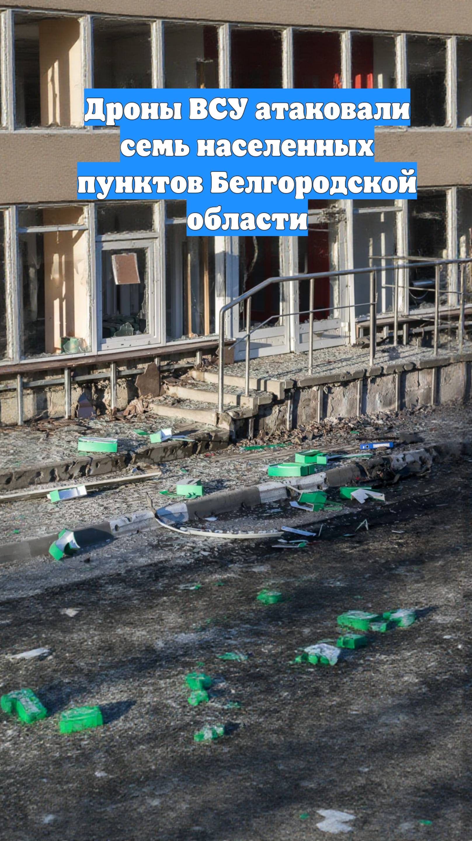 Дроны ВСУ атаковали семь населенных пунктов Белгородской области