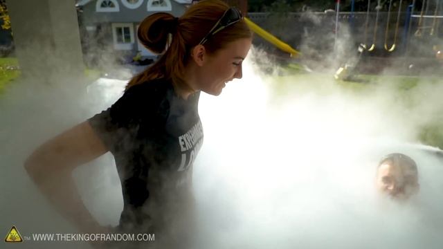 100 LBS of DRY ICE in Hot Water