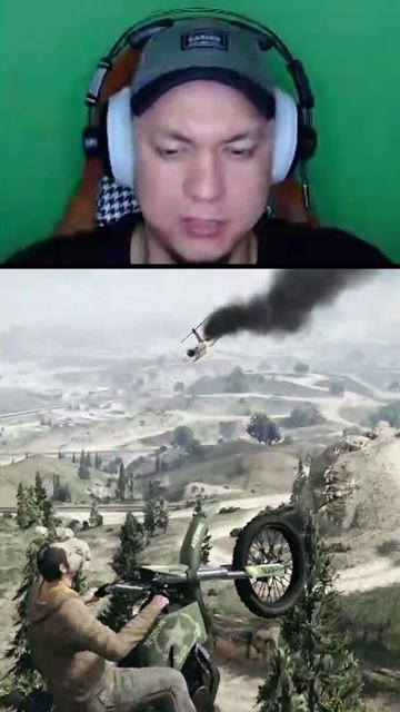 Погоня за самолётом на мотоцикле в GTA V — Момент со стрима ❤️