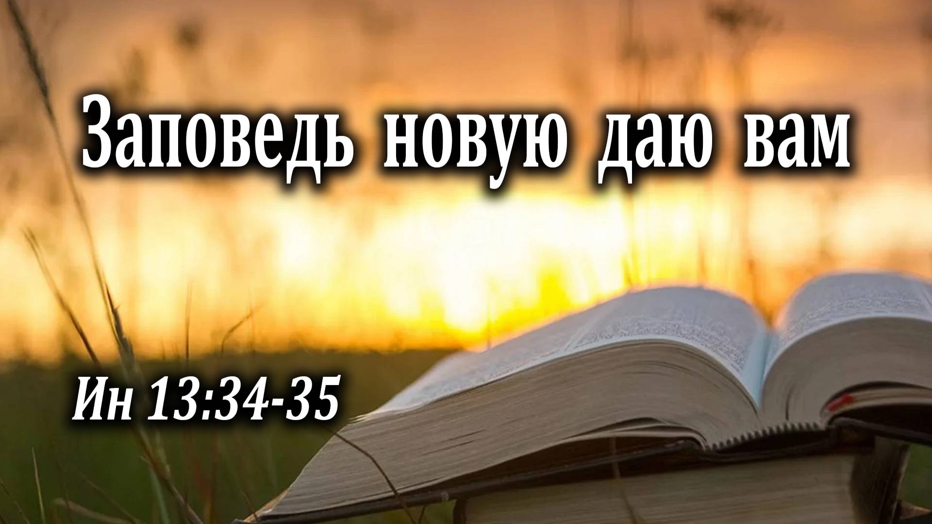 13.03.2022 "Заповедь новую даю вам" Ин 13:34-35 Франчук Андрей