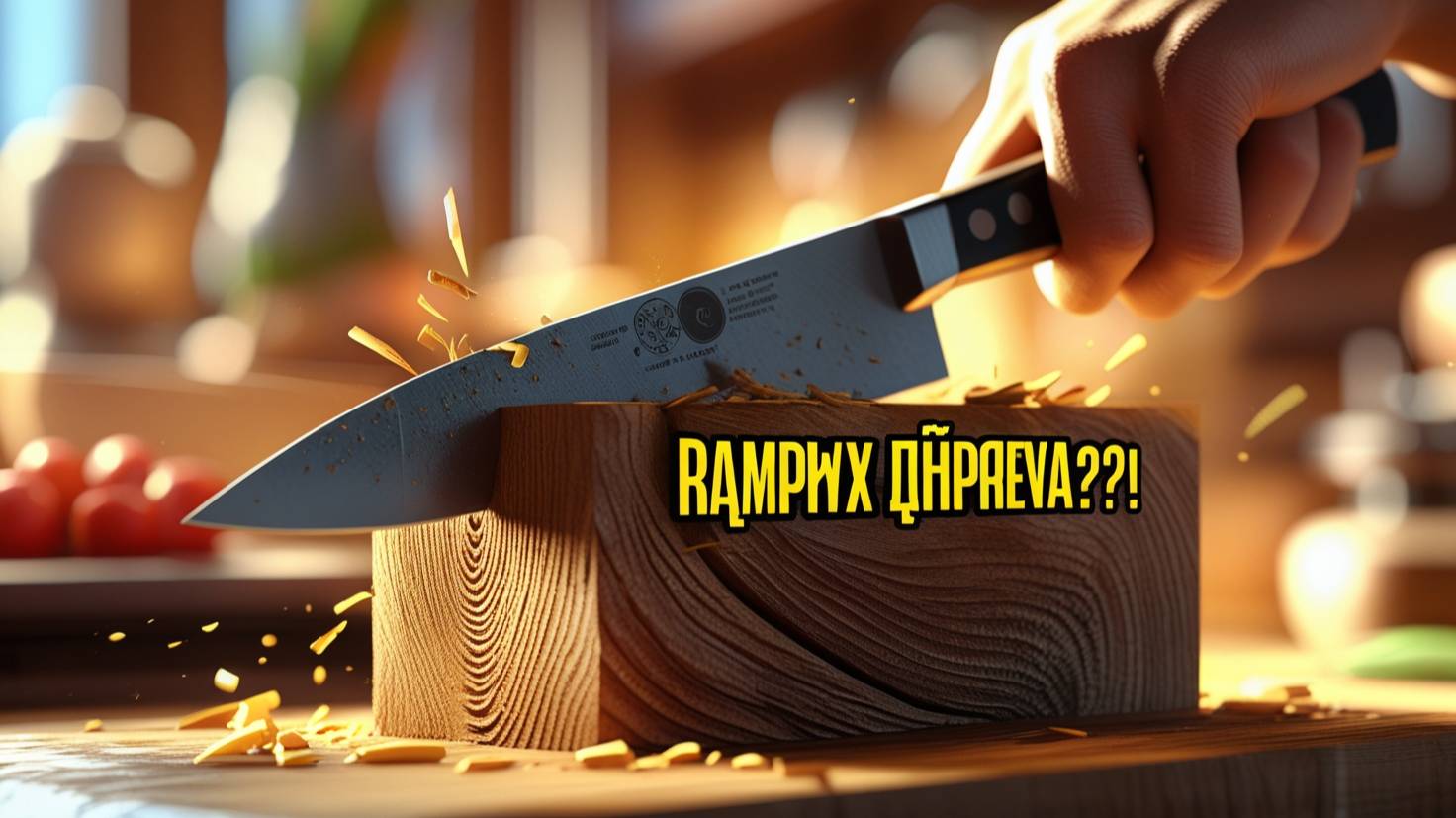 Срез деревянного бруска ножом 🔪🪵