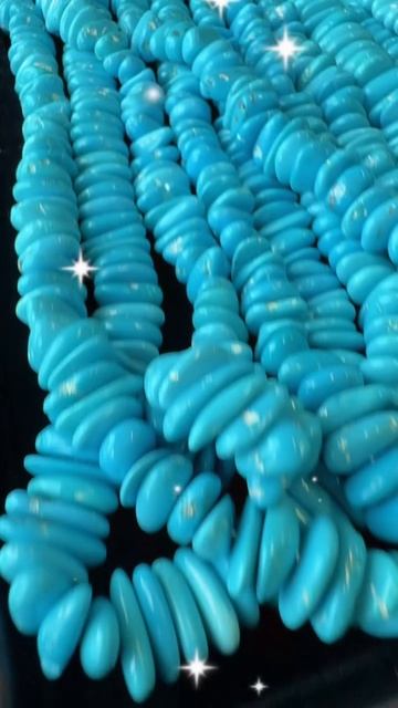 250619-3 Sleeping Beauty Turquoise Bead Strand: Deep-Sea Dream Wandering Around the Neck