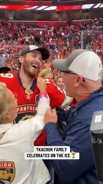 Tkachuk Family Celebrates On The Ice