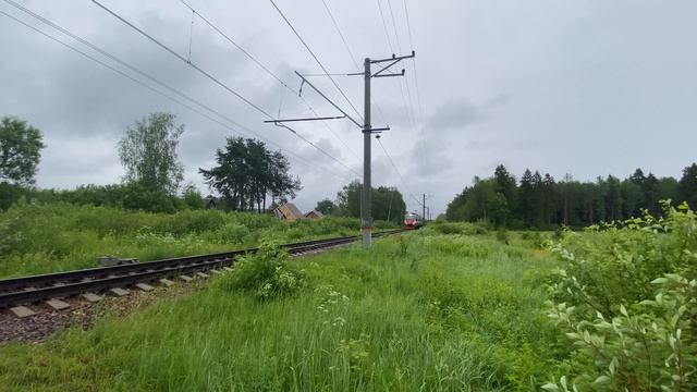 Электропоезд ЭП2Д-0076 пл.Хлюпино до станции Звенигород. 20.06.2025.