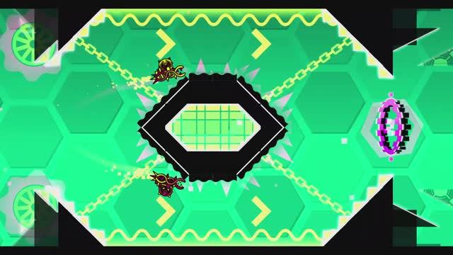 Geometry Dash HEXAGON FORCE V2 BY IIINEPTUNEIII Геометри Деш ШЕСТИГРАННАЯ СИЛА ДУАЛА