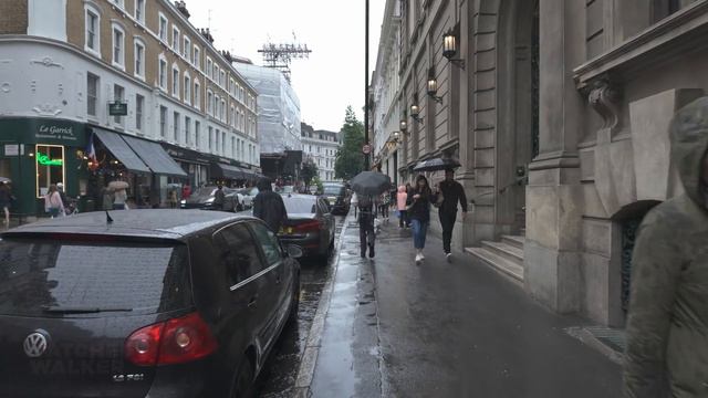 LONDON, England – RAINY WEST END Walking Tour 4K HDR