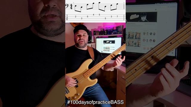 #100daysofpracticeBASS упражнение - ломаные арпеджио на ступенях натурального мажорного лада. 
.
.