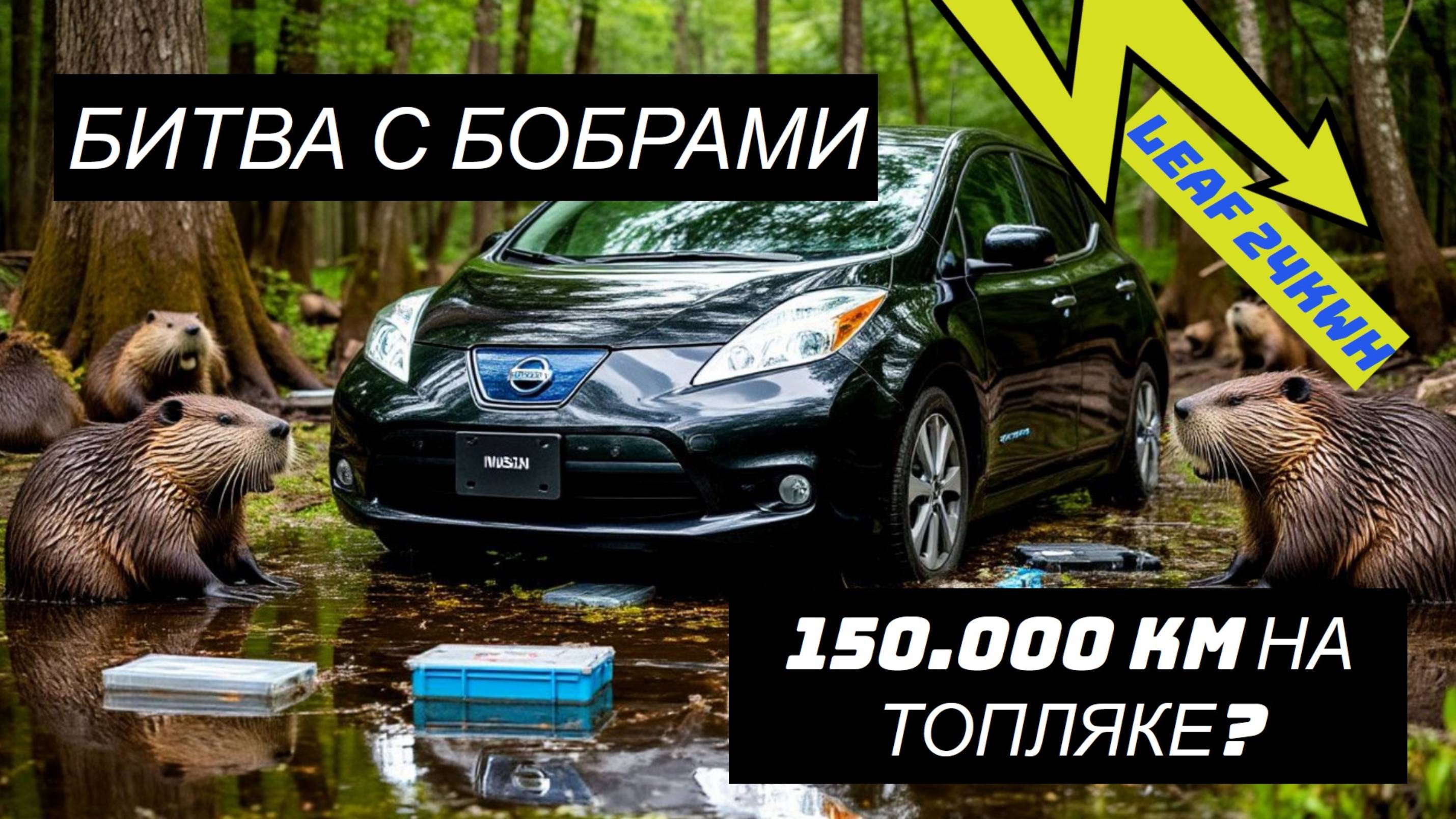 Ремонт Nissan Leaf с пробегом 150.000км. Бобры погрызли топляк, что с батареей?