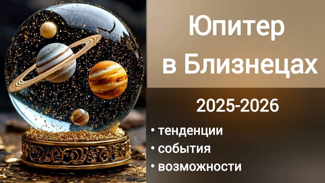 Транзит Юпитера по знаку Близнецы 2025--2026