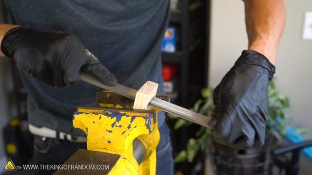 Leather Strip Slicer made from Wood and Razors