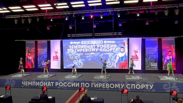 Чемпионат России 2025 Рывок гири до 68 кг Группа А Женщины Бенидзе Башарова