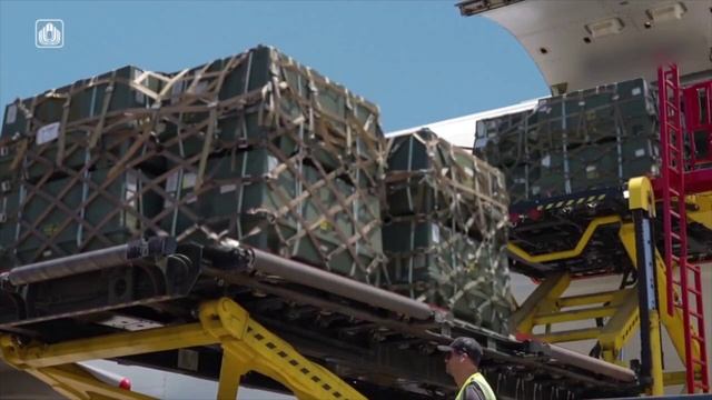 Прибытие из США грузов военного назначения для армии Израиля.