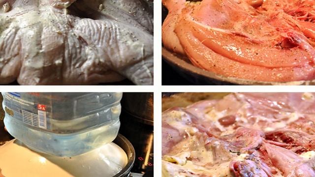 Борани из цыплят со стручками фасоли