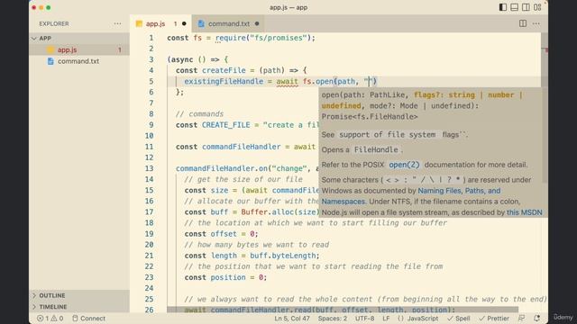 4 Understanding File System. 29. Implementing the Create File Command