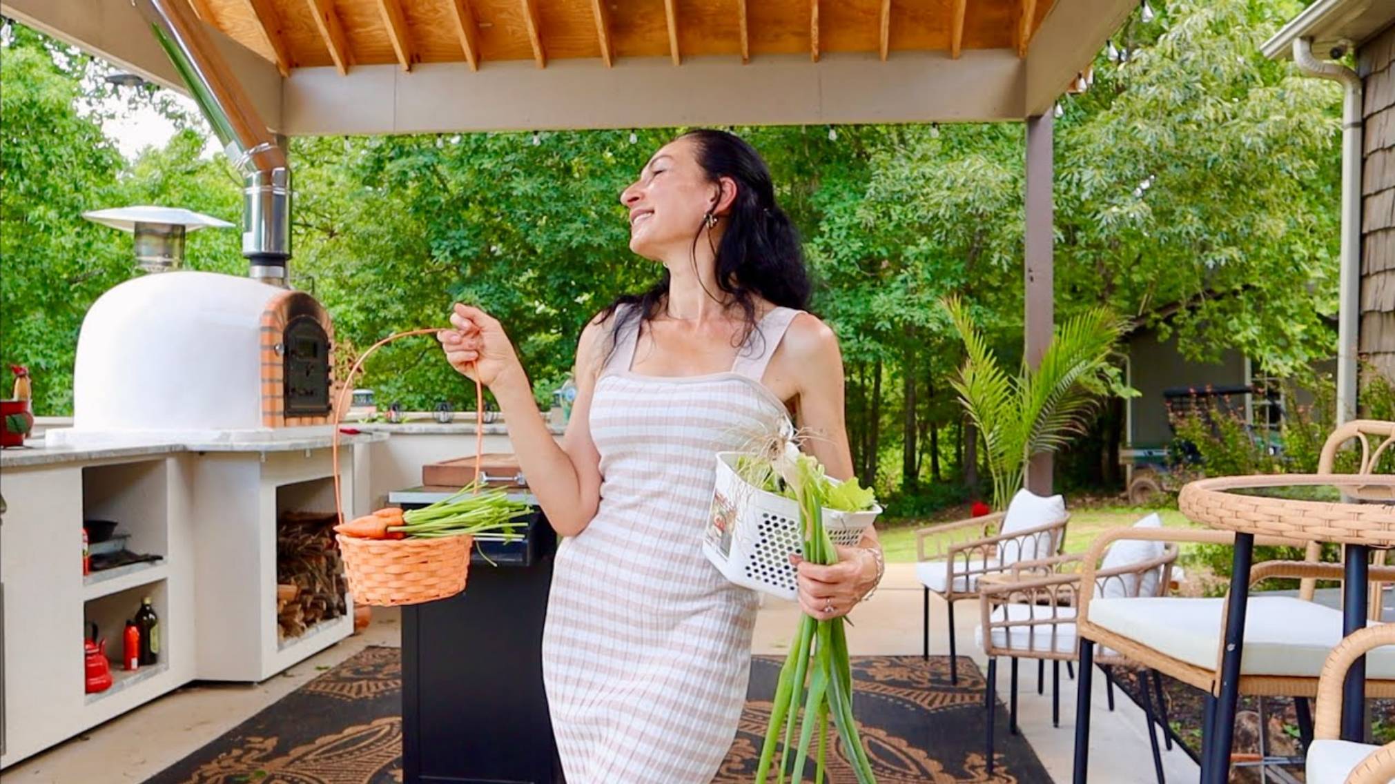 Эгине. Собираю Богатый Урожай 🥒🍅 🫛😎 Без Рецептный Десерт Выпечка Из Персиков 🍑
