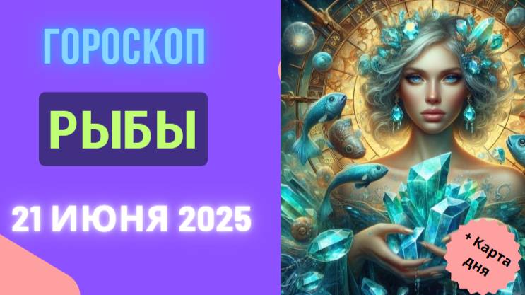 🐟 ГОРСКОП НА СЕГОДНЯ 21 ИЮНЯ 2025 ДЛЯ РЫБ — ИНТУИЦИЯ И МЕЧТЫ!