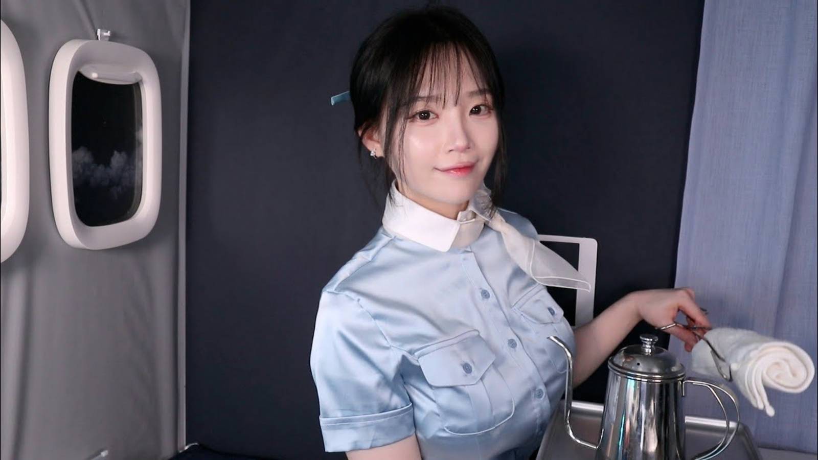 [ASMR nara] 조용한 밤 비행기✈️잠이 오는 일등석 서비스로 편안히 잠 들어요