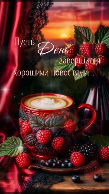 С уютным вечером. Музыкальная открытка пожелание.