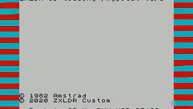 ZXLDR (running on CP/M) starts game from tape for ZX Spectrum 48k