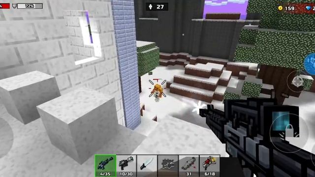 Прошел два уровня в Мире из Блоков в Pixel Gun 3D
