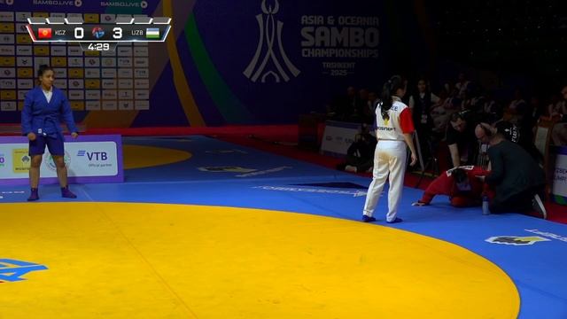 NARMUKHAMEDOVA (KGZ) vs OBLOKULOVA (UZB). Asia & Oceania SAMBO Championships 2025